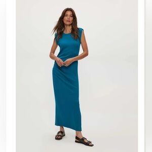 Michael Stars Teal Sleeveless Maxi Dress